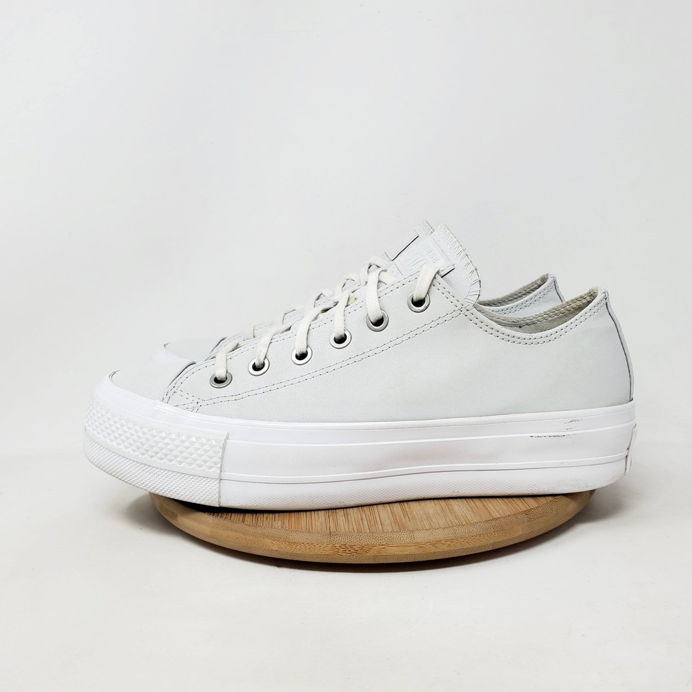 Converse All Star‎ Lift Platform Shoes Womens 9 Light Grey Chunky Low Sneaker